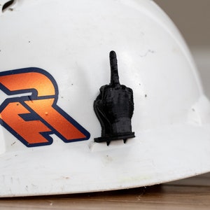 Middle Finger Hardhat Slot Accessory