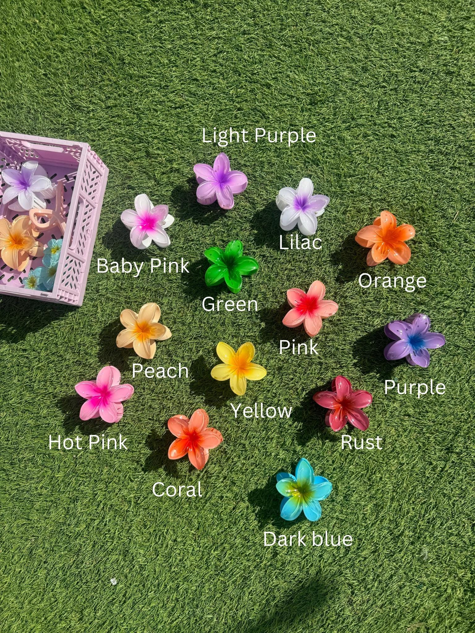 Pastel Hibiscus Flower Hair Claw Clip: Coconut Girl Accessory - Etsy