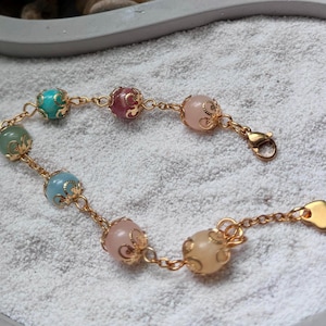 stainless steel and natural stone bracelet