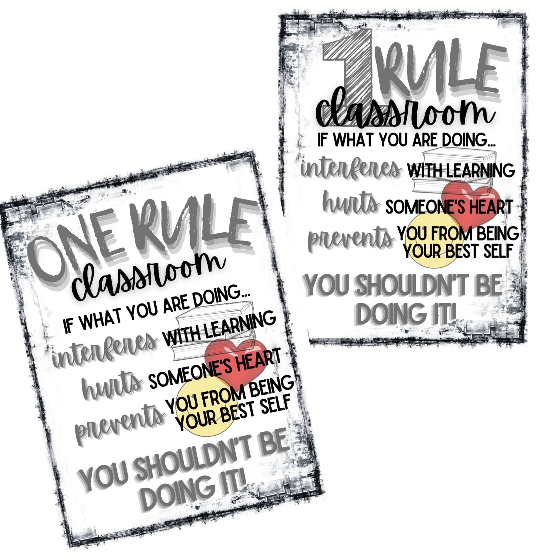 Positive Behavior Classroom Management: One Rule Classroom digital print
