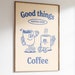 Kaffee Druck, Retro Drink Poster, Moderne Küchendekoration, Retro Poster, Vintage Poster, Küchendeko, Retro Illustration, Kaffeeliebhaber