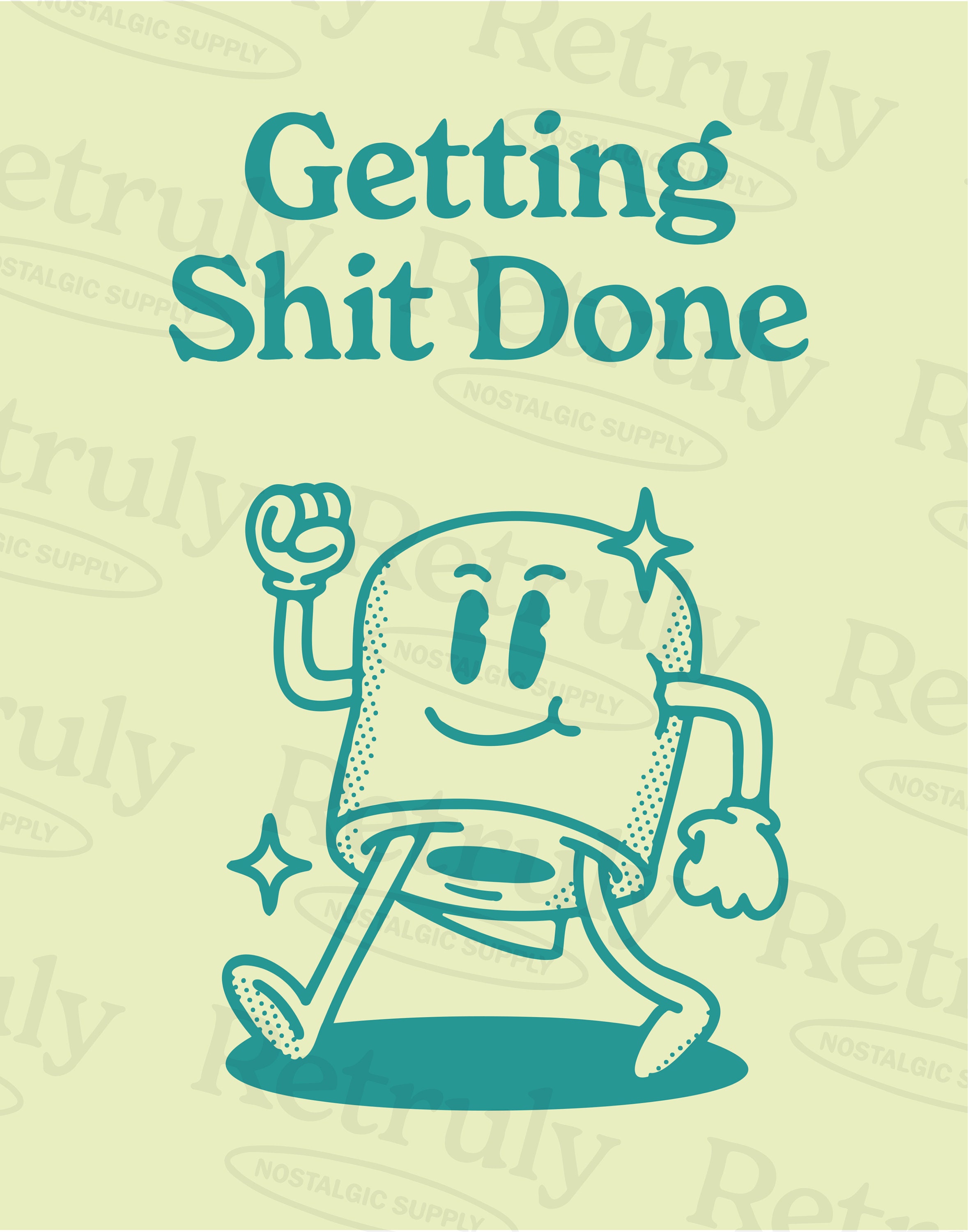 Getting Shit Done Poster Retro Wall Art Download Poster - Etsy Canada