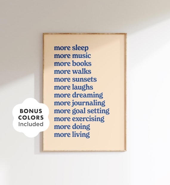 Self Care Habits List Print, Retro Wellness Wall Art, Positive Affirmations Poster, Mental Health Decor, Self Love Gift, Daily Reminder