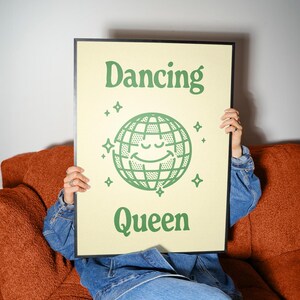 Dancing Queen Disco Poster: 70s Retro Party Mirror Ball Wall Art ...