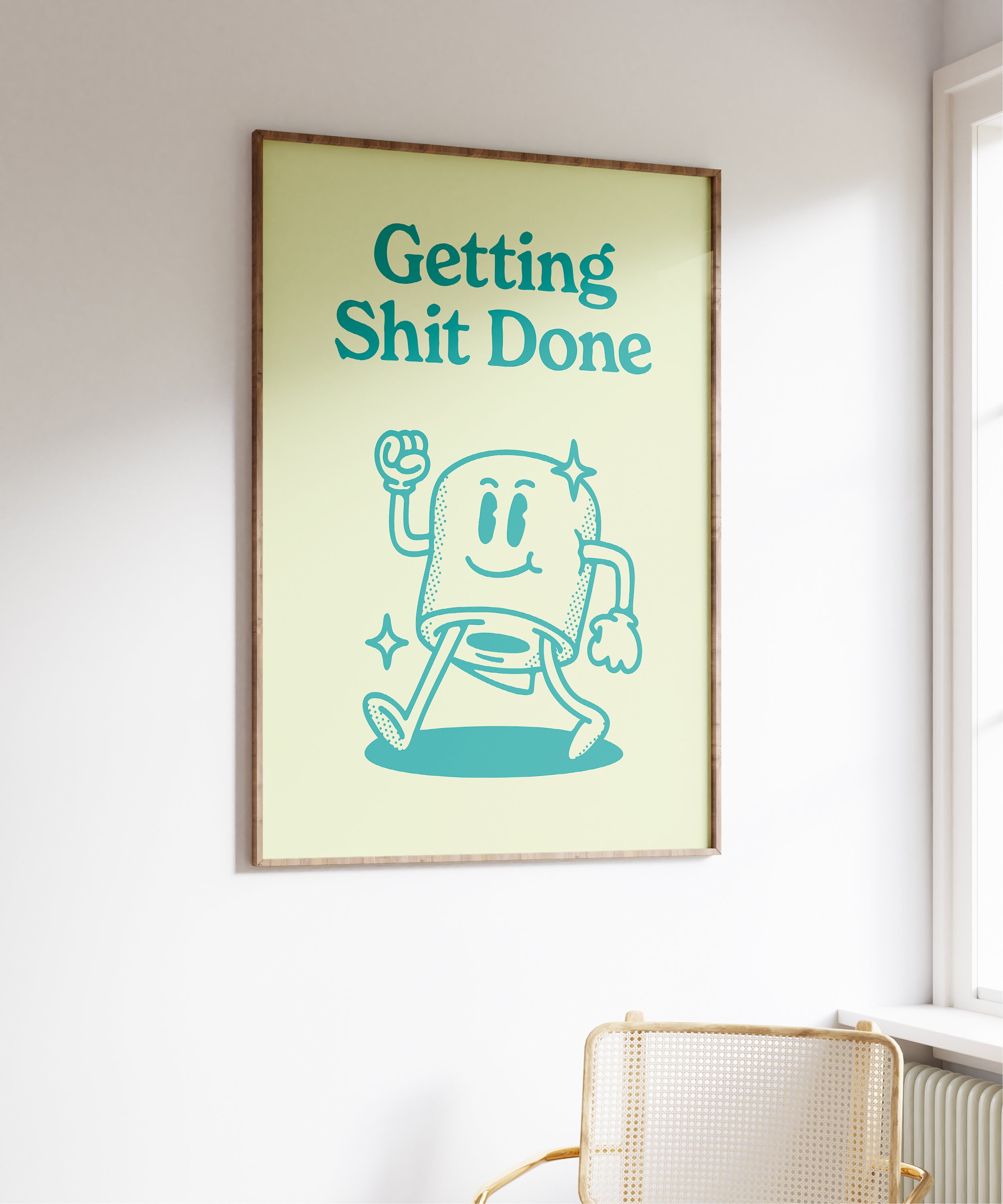 Getting Shit Done Poster Retro Wall Art Download Poster - Etsy Canada