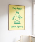 Easy Peasy Lemon Squeezy, Retro Wall Art, Downloadable Art, Wall Decor, Large Printable Art, Printable Wall Art Retro, Illustration Poster