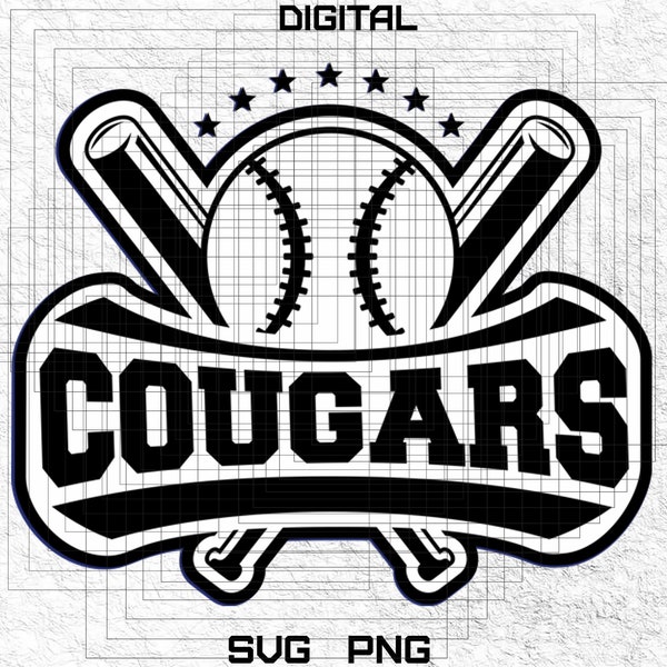 Cougars Baseball Svg