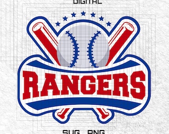 Rangers Baseball Svg
