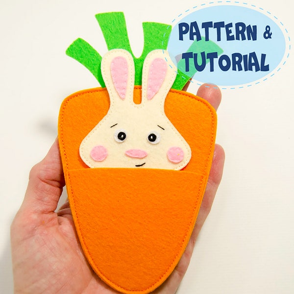 Bunny in Carrot Felt Pattern Pdf
