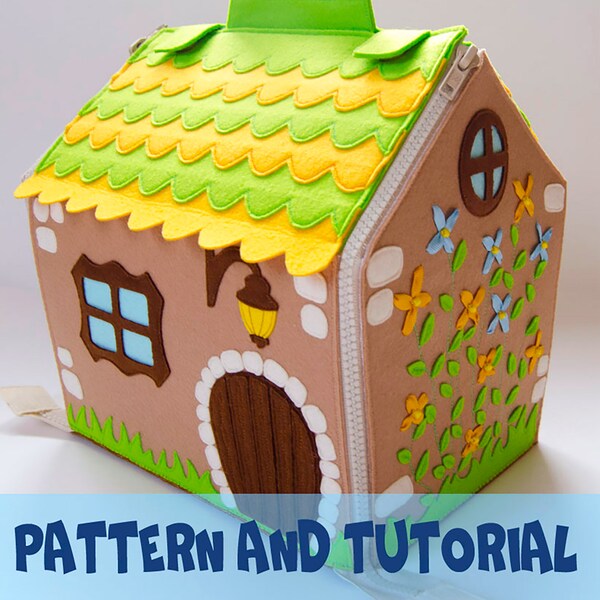 Fairy doll House From Felt PDF and SVG, Pattern and Tutorial