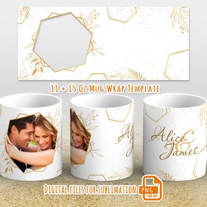 Photo mug wrap png, Picture mug template for sublimation 11 and 15 oz, mug wrap with photo, mug wrap 11 oz, mug wrap for sublimation