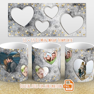 Photo mug wrap png, Picture mug template for sublimation 11 and 15 oz, mug wrap with photo, mug wrap 11 oz, mug wrap for sublimation