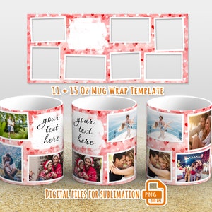 Bild Tassen Vorlage, Fototasse Wrap png, Bild Tassen Vorlage für Sublimation 11 und 15 oz