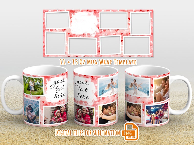 Picture Mug Template, Photo Mug Wrap Png, Picture Mug Template for ...