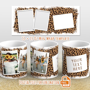 Photo mug wrap png, Picture mug template for sublimation 11 and 15 oz, mug wrap with photo, mug wrap 11 oz, mug wrap for sublimation