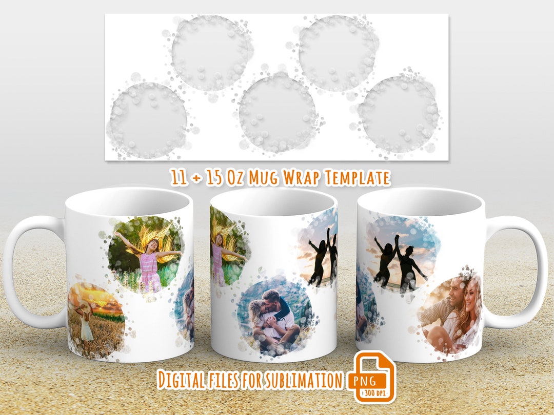 Photo Mug Template, Picture Mug Template for Sublimation 11 and 15 Oz ...