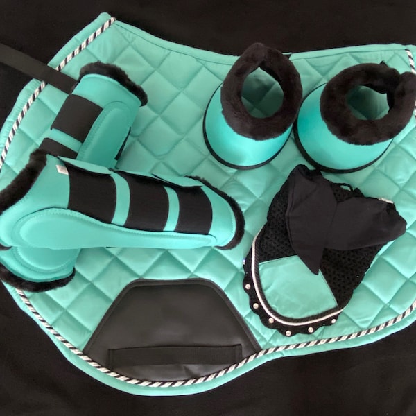 Mint Green Horse Saddle Pad Set Etsy