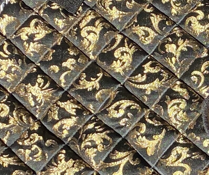 Handmade Black and Gold Saddle Pad and Brushing Boots Etsy