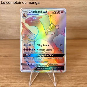 Carte de jeu Pokémon anglais espagnol, feuille d'or colorée, carte noire en  métal, Pikachu Vmax Gx, cadeau de collection, nouveau