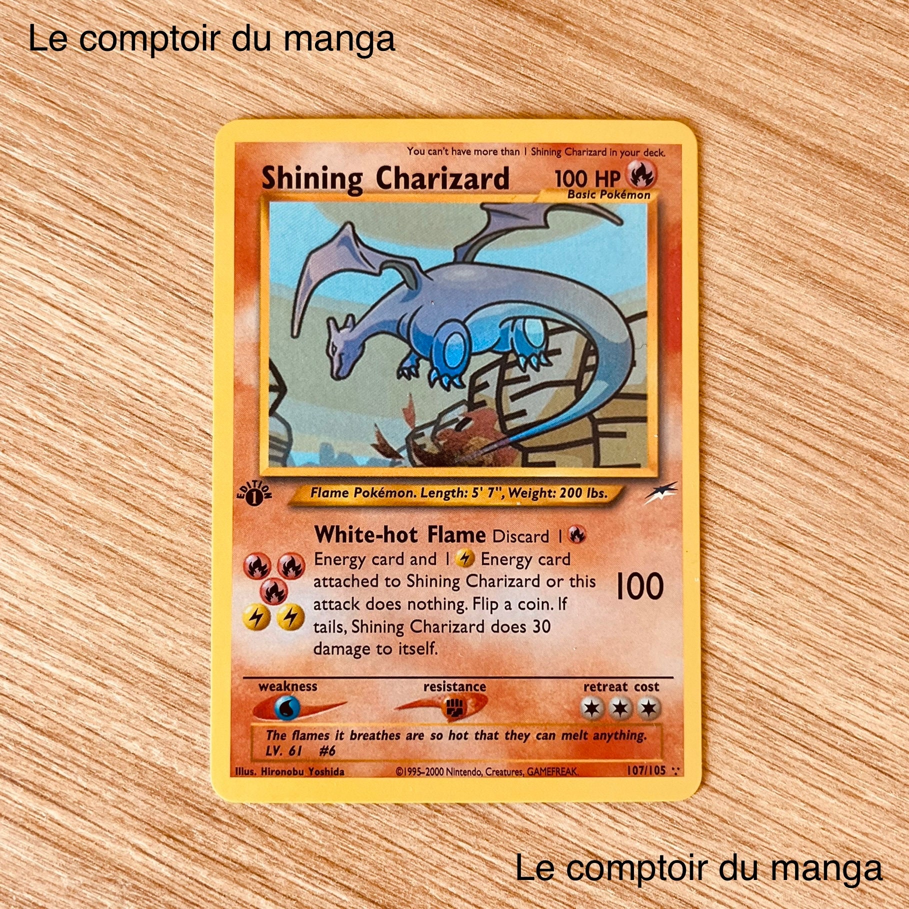 ポケモン - ポケモンカード　ひかるリザードン　英語版　Pokemon card  Neo Destiny - 107/105 English PSA9鑑定済〕ひかるリザードン(英語版)【】{107/105}