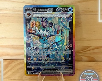 Vaporeon EX 149/131 - SV8a Prismatic Evolutions - Versión en inglés - Holográfico texturizado - Proxy - Alta calidad