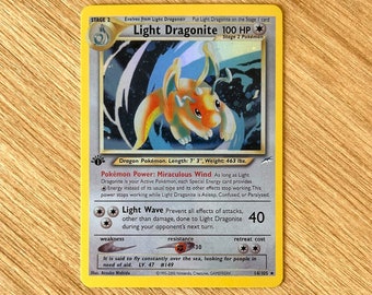 やさしいカイリュー英語 Light Dragonite 1ED Holo Pokemon Card Japanese Neo Destiny 闇、そして光へ Light