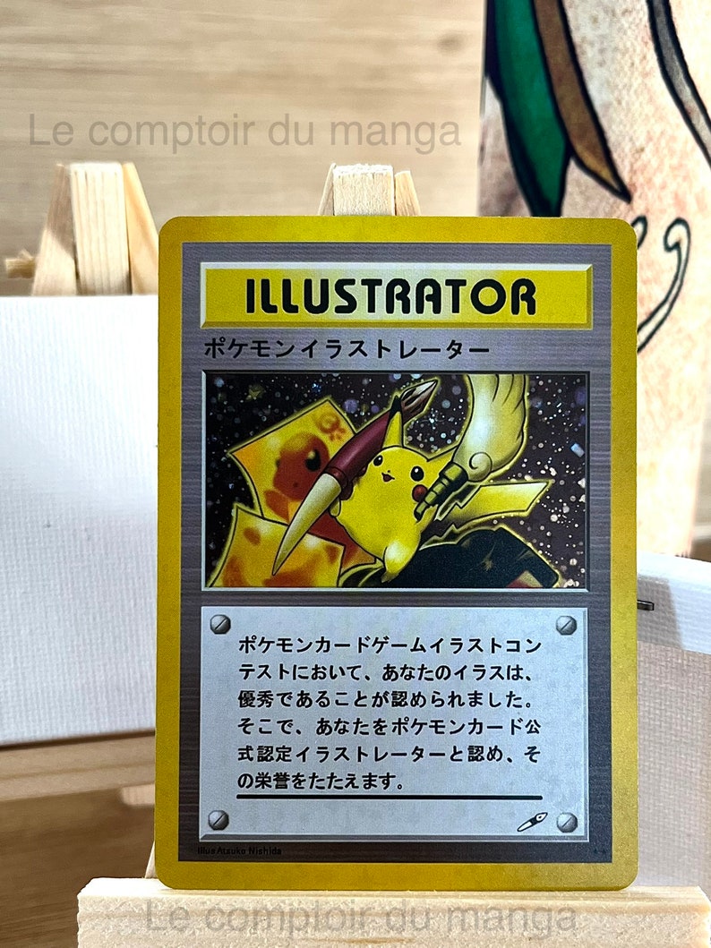 Carte Pokemon Pikachu Illustrator Version originale Etsy.de