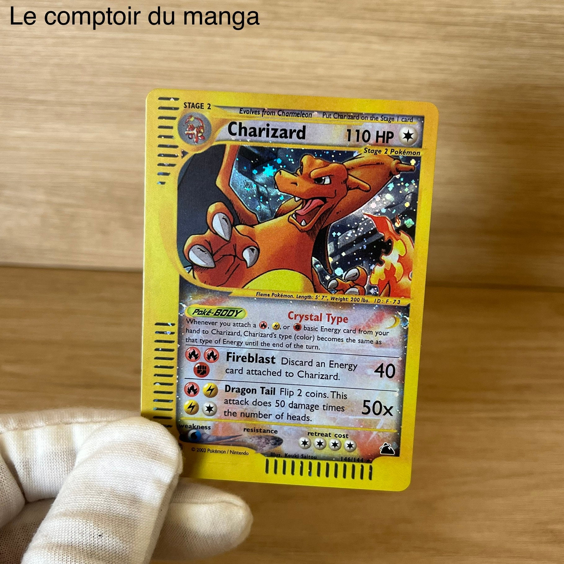 Pokemon card game Crystal Type Charizard 146/144 promo