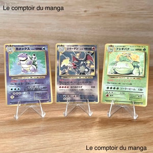 Charizard/Venusaur/Blastoise - Dracaufeu/Florizarre/Tortank - Haute Qualité - Repliqua - Carte à collectionner