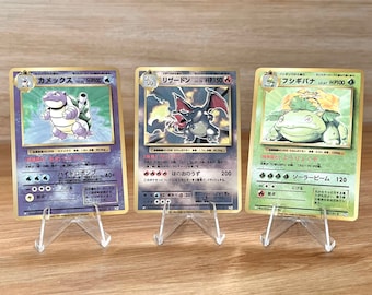 Charizard/Venusaur/Blastoise - Charizard/Florizar/Blastoise - Alta calidad - Réplica - Carta coleccionable