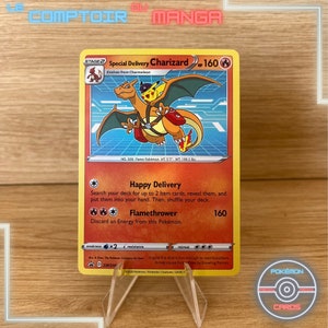 Special Delivery Charizard Promo SWSH075 -Sword & Shield- Version Anglais - Non Holographique- Haute Qualité - Proxy -Carte à collectionner