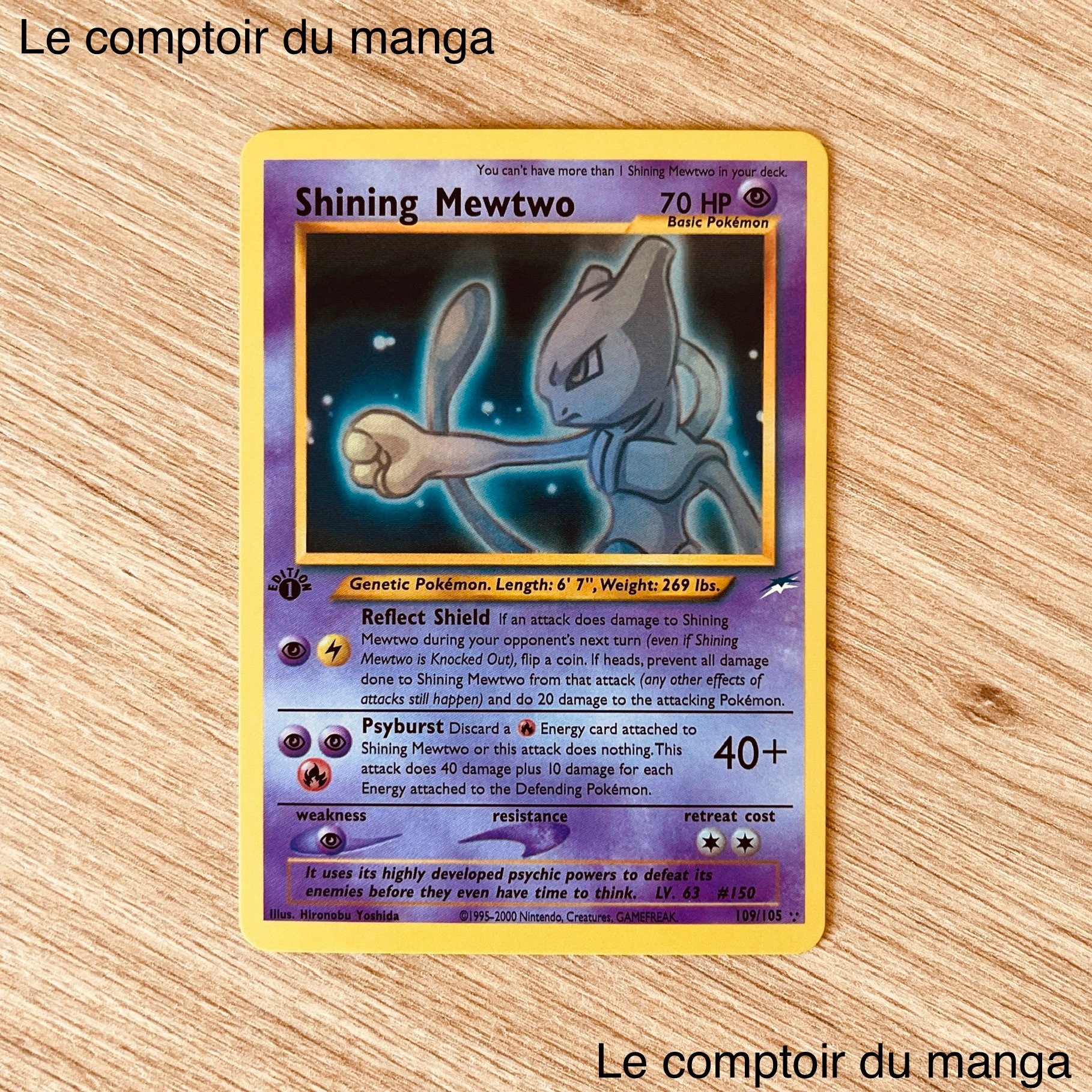 Pokemon Neo Destiny 1st Edition Single Shining Mewtwo 109