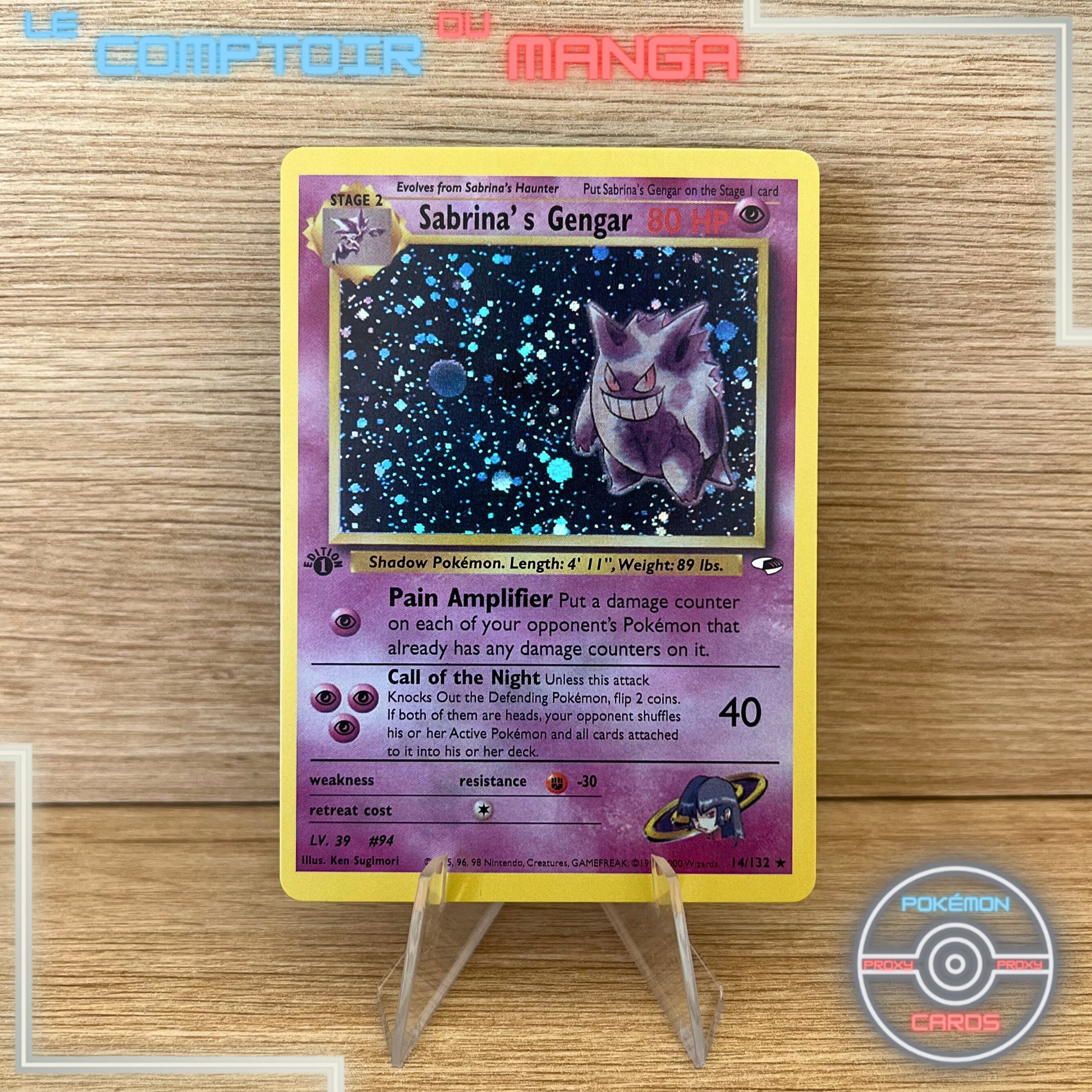 SABRINA'S GENGAR HOLO 14/132 ナツメのゲンガー英語版 Sabrina's Gengar 14/132 Gym Heroes - English Version - Holographic