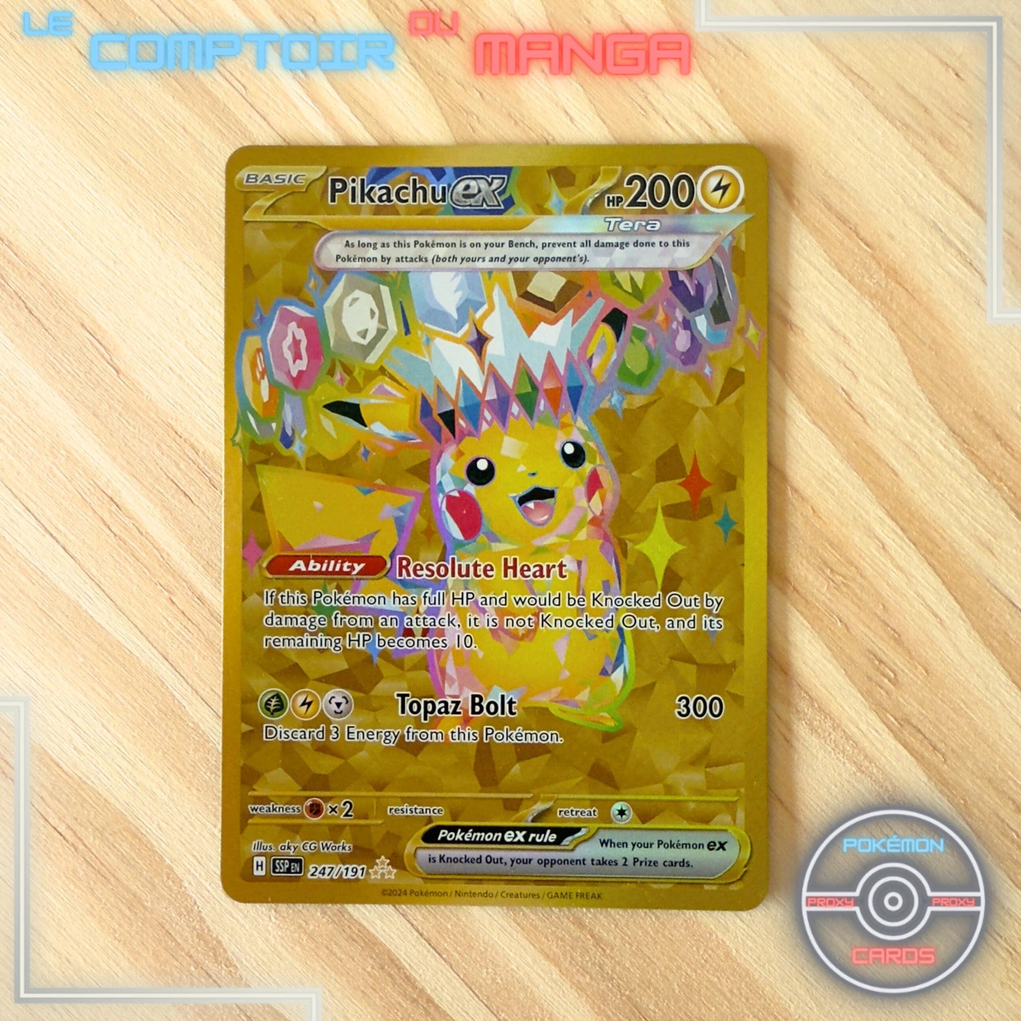 Pikachu EX 247/191 - SSP Surging Sparks - English Version