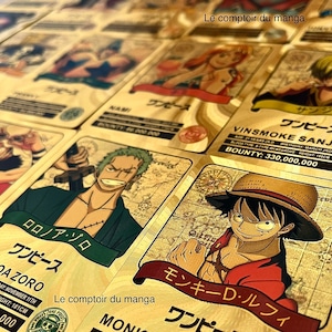One Piece - Cartes à collectionner - 18 Personnages  - Mugiwara - Gravés - Manga