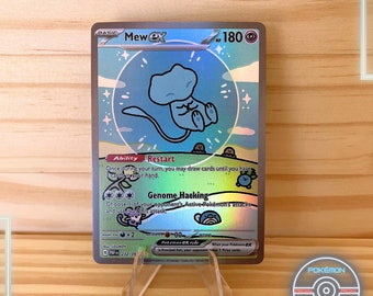 Mew EX 232/091 - Paldean Fates - Versión en inglés - Holográfica - Proxy - Alta calidad - Carta coleccionable