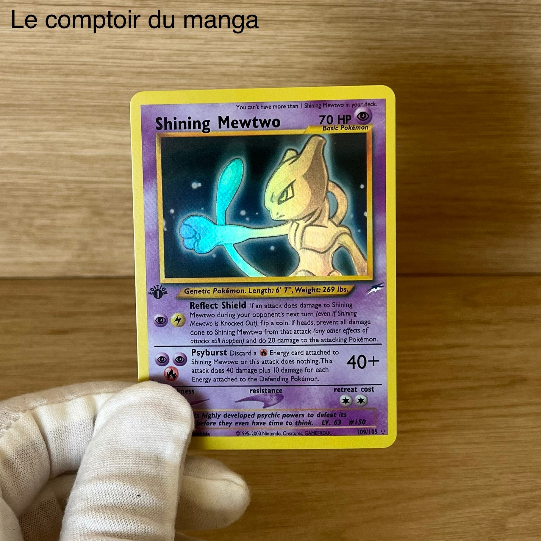  Pokemon - Shining Mewtwo (109) - Neo Destiny - Holo : Toys &  Games