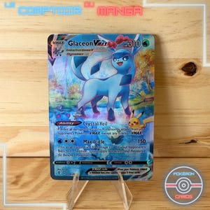 Glaceon VMax Alternative 209/203 Evolving Skies - Version Anglais - Holographique & Texturé - Proxy - Haute Qualité - Carte à Collectionner