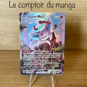 Espeon V Max 270/264 Fusion Strike Secret Rare - Version Anglais - Holographique - Proxy - Haute Qualité - Carte à collectionner