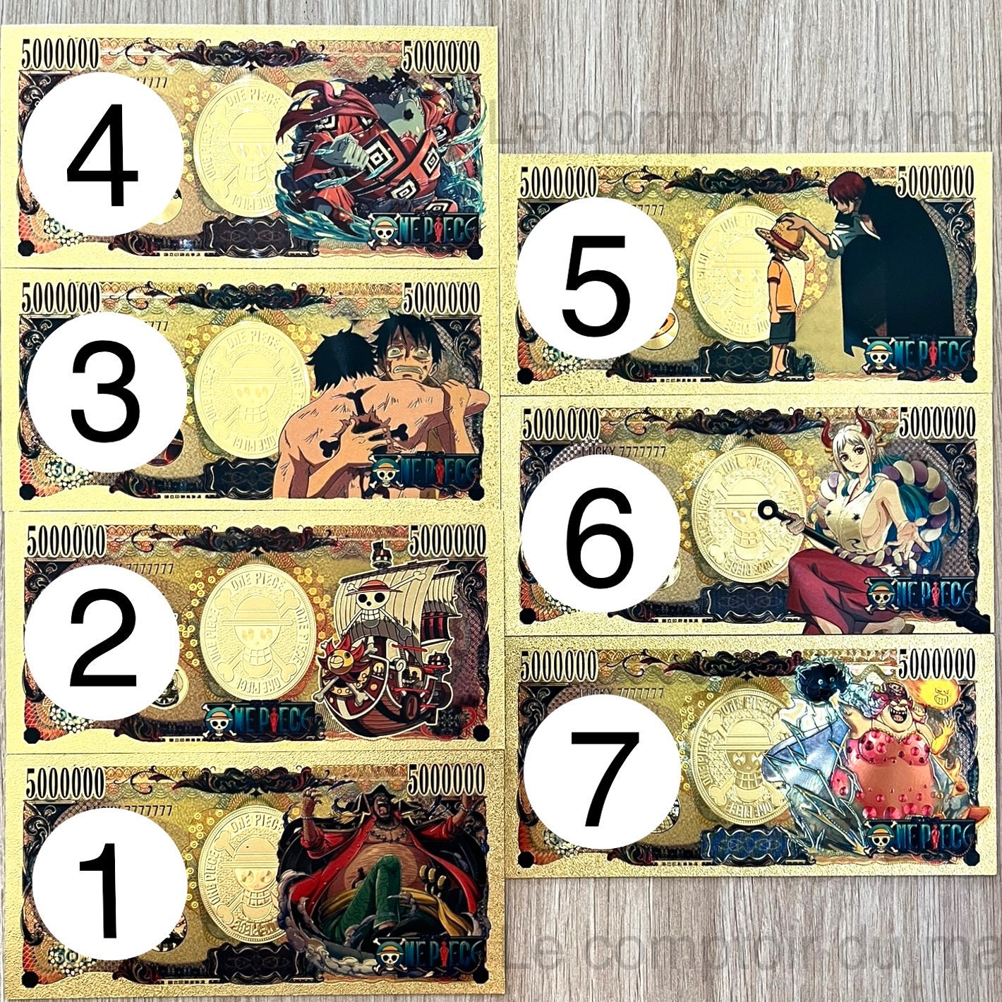 Golden Tickets Mugiwara - One Piece - Cartoon Kingdom - 10 tickets d'or