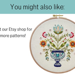 Handbroderimönster med texturerat blommigt svampmönster - PDF-nedladdning direkt för avancerade nybörjare och medelsvåra broderare bild 10