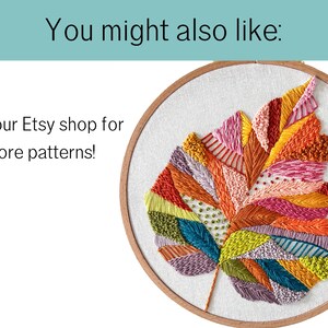 Handbroderimönster med texturerat blommigt svampmönster - PDF-nedladdning direkt för avancerade nybörjare och medelsvåra broderare bild 6