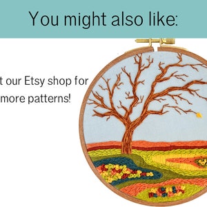 Autumn Landscape Hand Embroidery Pattern - PDF Instant Download for ...