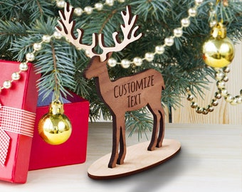 Set of 2 Reusable Wooden Christmas Tree Design Gift Tags - Etsy UK