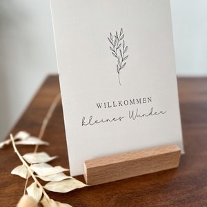Grußkarte „kleines Wunder“ | Karte Geburt | Babykarte | Geschenk zur Geburt | Glückwunschkarte | Baby Grußkarte | Postkarte Baby - natural