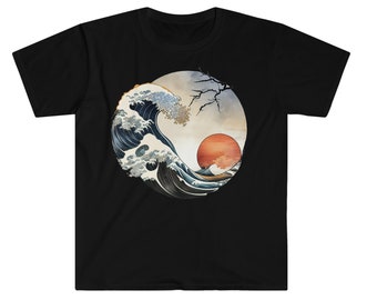 Wave T-Shirt - a surfer shirt that captures the harmony of nature - harmony of the elements