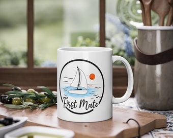 Helmsman Mug First Officer Deck Gift Idea for Crewed Sailors