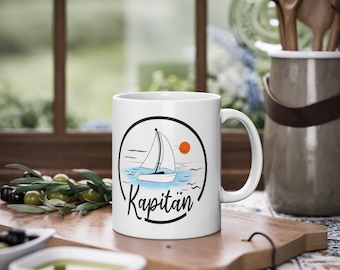 Mug for the captain, mug for the skipper, gift idea for sailors