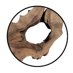Walnut slice for coffee table and clock making, natural edge round walnut board,