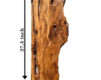 Large Olive Wood Slab: DIY Table Making, Live Edge, 15.75x37.4 in